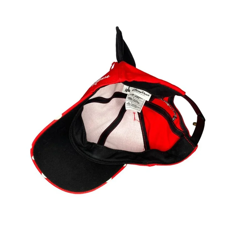 Disney Parks Youth‎ Girls Minnie Mouse Red Polka Dot Plush Ears Baseball Hat Cat